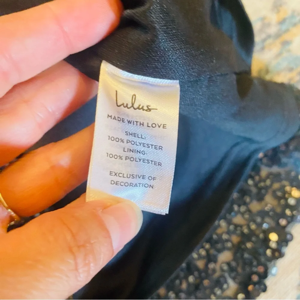 LULU’S NWT Force Of Fashion Black Backless Sequin Mini Dress - Picture 9 of 11